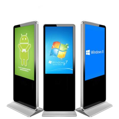 China Professionele Mobiele Digitale Signage Kiosk 43“ Witte Zwarte Aluminiumrand Te koop