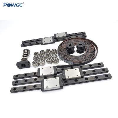 China Building Material Stores POWGE VORON 0.1 Motion Set GT2 LL-2GT RF Belt 2GT 20Teeth Open Pulley F623-RS Bearing MGN7H Rail T8 Flange Nut 8mm Linear Lead for sale