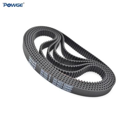 China Hotels POWGE HTD 3M Synchronous Timing Belt Pitch Length 324/327/330/333/336/339/342/345/348/351/354/357mm Width 9mm Rubber Locked Buckle for sale