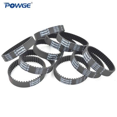 China Hotels POWGE HTD 3M Synchronous Timing Belt Pitch Length 144/147/150/153/156/159/162/165/168/171/174/177mm Width 9mm Rubber Locked Buckle for sale