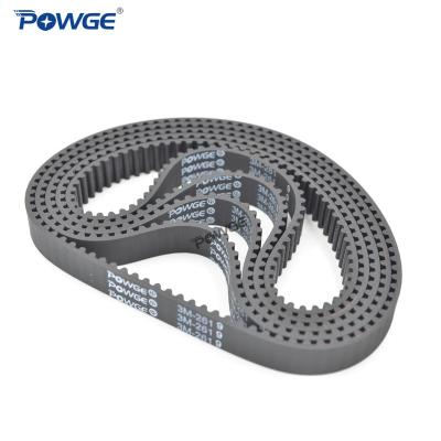 China Hotels POWGE HTD 3M Synchronous Timing Belt Pitch Length 252/255/258/261/264/267/270/273/276/279/282/285mm Width 9mm Rubber Locked Buckle for sale