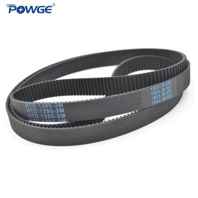 China Hotels POWGE HTD 3M Synchronous Timing Belt Pitch Length 1125/1140/1176/1200/1209/1245/1263/1290/1335/1344mm Width 9mm HTD3M Rubber for sale