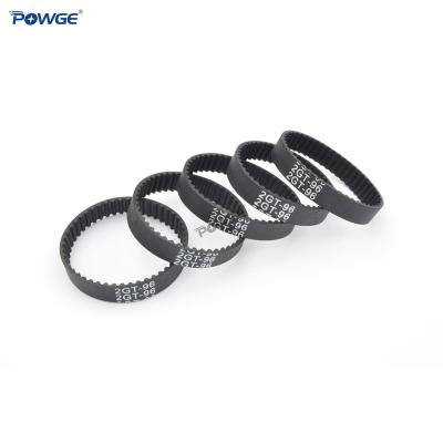 China Hotels POWGE 2MGT 2M Timing Belt 2GT Pitch Length 96/98/100/102/104/106/108/110/112/114/116/118/120mm Width 6mm Locked Loop for sale