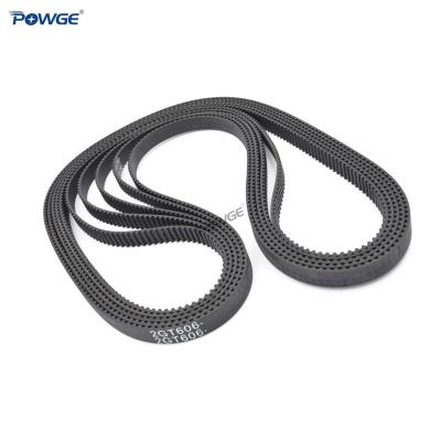 China Hotels POWGE 2MGT 2M Timing Belt 2GT Pitch Length 606/610/616/618/630/640/650/660/670/676/696/700mm Width 6mm Locked Loop for sale