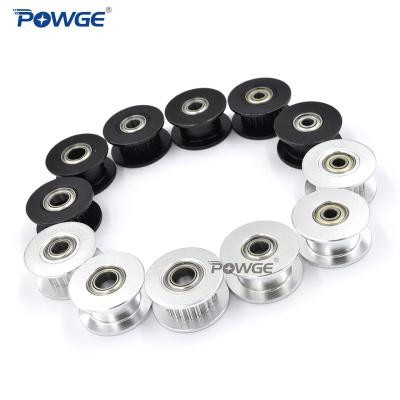 China POWGE 2M Hotels 2GT 20 Teeth Idler Timing Pulley Bore 3/4/5mm With Backing Black For GT2 Timing Belt Width 6MM 20teeth 20T for sale