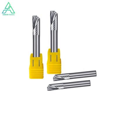 China Woodworking 8X45mm UP &Down Cut Single Flute Spiral Carbide Tool Cutters For Wood CNC Router Compression End Mill Bit for sale