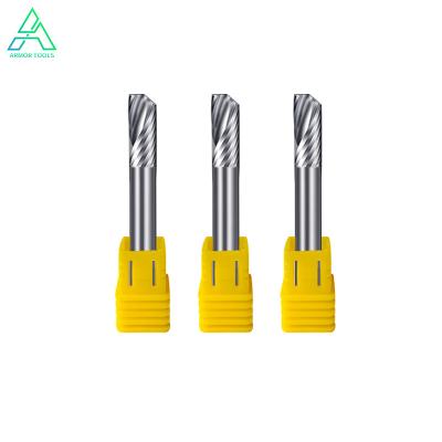 China Woodworking 4mm/6mm Diameter Premium Solid Micro Solid Single Flute Spiral Carbide Plunge Spiral Carbide Woodworking Grain Router Cutting Milling Bits, for sale