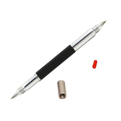 China Double Headed Glass Tile Marking Pen Diamond Wood Iron Carving Pen Stainless Steel Tungsten Carbide Tip Marks AGCH-0091 for sale