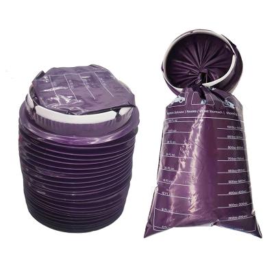 China Customized Disposable Garbage Bags With Ring Hot Sale Throw Up Bags For Portable Car Trash Bags Disposable For Morning Sickness for sale