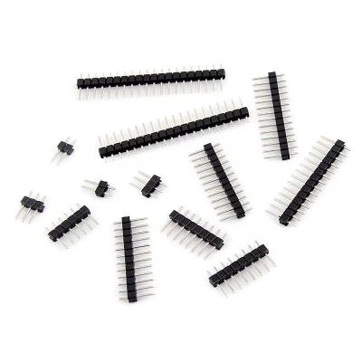 China Pin spacing of 2.54mm, copper pin socket for female pins, 1 * 2p, 3 4 5 6 8 20p, single straight pin for sale