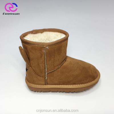 China Wholesale Winter Cheap Warm Girls Fur Microfiber Ankle Snow Boots Fake Snow Boot for sale