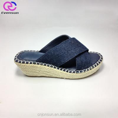 China 2019 Wholesale Designer Evensun Latest Ladies Slipper High Heel Sandal Shoes Women Beach Sandal for sale