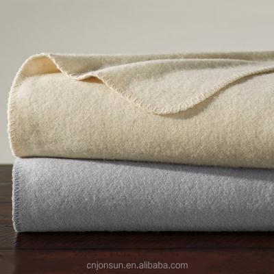 China Anti-pilling Thin Blanket 100% Australian Hot Selling Promotional Gray Down Throw Soft Woolen Blanket for sale