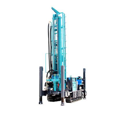 China Construction worksÂ   280m Depth Crawler Meters Mounted Diesel Engine Driven Borehole DTH Water Well Drilling Rig for sale