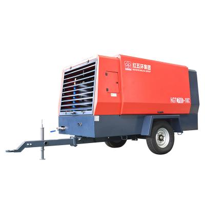 China Lubricated Screw 18bar Professional Silent Diesel Engine Portable Air Compressor for sale