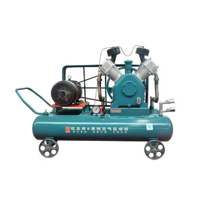 China OIL-LESS Exchanging 0.5~0.7Mpa 5 Bar Small Piston Air Compressor For Mine for sale