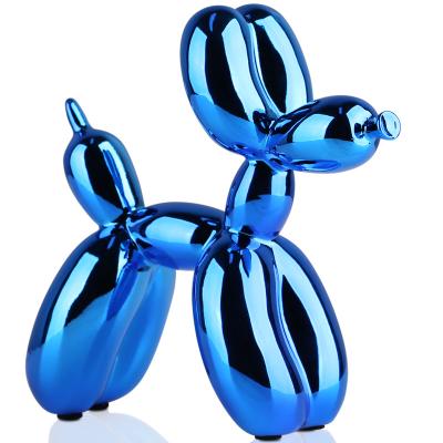 China Europe Hot-selling Nordic Style Shiny Electroplating Resin High-quality Home Decoration Balloon Dog Figurines for sale