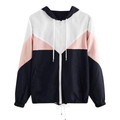 China Women anti-shrink long sleeve kpop women's coat top women's sweatshirt patchwork sweatshirt hooded sweater blouse for sale