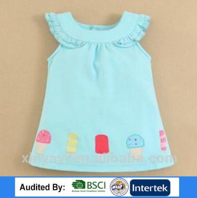 China 2017 anti-static hot sale baby dress designs dresses/1 year old baby dress important baby clothes from china for sale