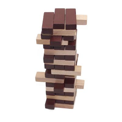 China Hot Sale Wooden Crumbling Tower Educational Toy Board Game Blocks Set Toy For Kids for sale