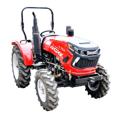 China Ariculture 70hp four wheel drive farm garden diesel tractor used tractors with cabin front end loader cultivator agricultural tool for sale