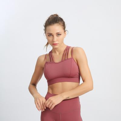 China Breathable Fitness And Athletic Sexy Women's Yoga Bra Sports Wear Workout Shaping Seamless Yoga Top for sale