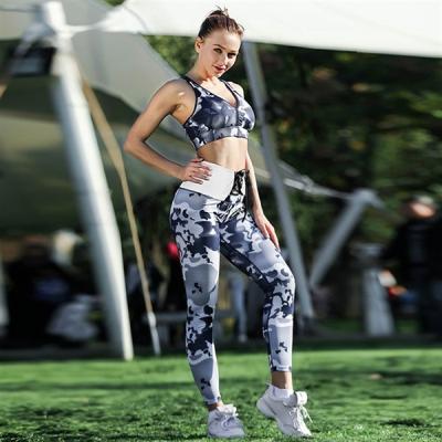 China Activewear Women Breathable Custom Compression Gym Leggings Crop Yoga Top Tank Fitness Wear Female Gym Bras for sale