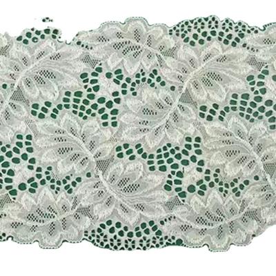 China 18CM Spandex Elastic Stretch Lace Trim Mesh Fabrics Lace For Women White Colorful Underwear for sale