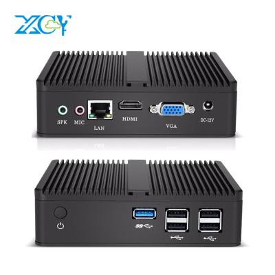 China Mini PC Quad Core J1850 J1900 N2930 N3510 Educational Compact Projector Fanless PC Desktop PC With RJ45 USB H-DMI VGA for sale