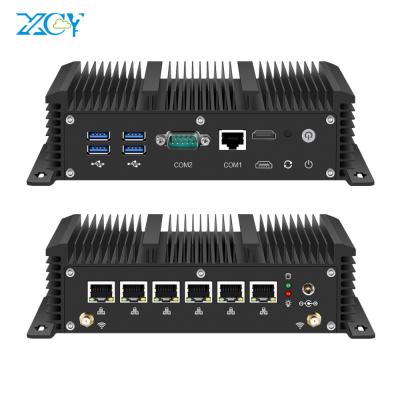 China PFsense Gateway Firewall Router Mini PC Desktop Fanless Industrial LAN i3 i5 3865U 6 Nic Ethernet Ports Network Server X44 6 for sale