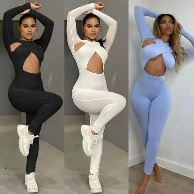 China Custom Breathable Warm Back One-Piece Fitness Yoga Cross Sale Sport Wear Yoga Pants Legging Clothes for sale