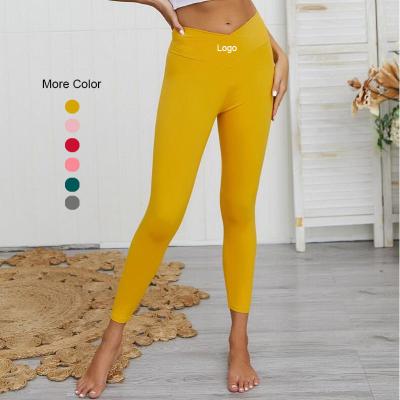 China Honey Peach Slim Lifting Hip Fitness Yoga Pants Antibacterial Stylish Yoga Pants Sense Sports Bare Legging Pants for sale