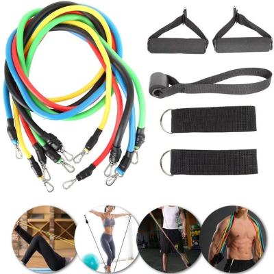 China Huanwei No MOQ 11pcs Pull Rope Fitness Exercise Resistance Bands Set Yoga Band Gym Fitness Training Equipment Y7140001 Y7410001 for sale