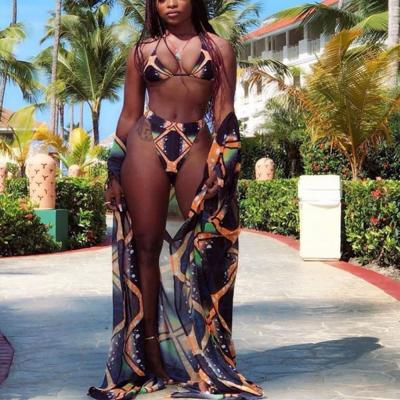 China Best Selling Anti-UV Latin Black People Bikini Swimwear Women North America Europe Latest Women's Two Piece Set for sale