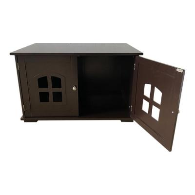 China Folding KD Dog Livingable Pet House Collapsible Wooden Cat Pet House For Small Animals Cat Toilet Box House for sale