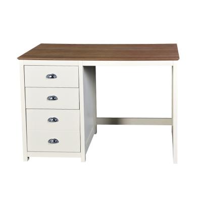 China Custom Convertible Modern Simple Desktop Computer Table White Wood Stand Desk With Drawers for sale