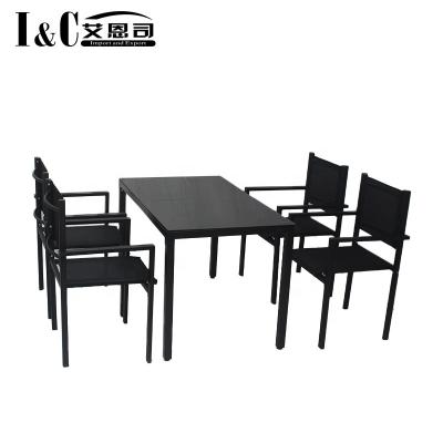 China Durable KD patio furniture garden textilener 3pcs garden patio set outdoor garden furniture set for sale