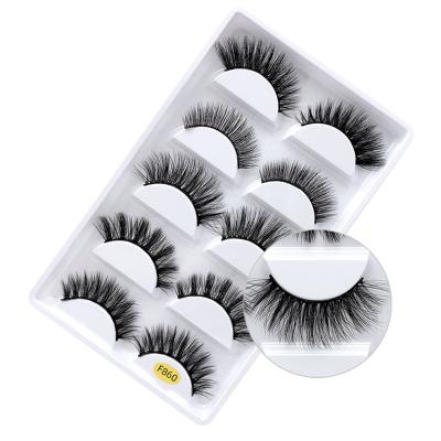 China Thick G801  F810  Wholesale Cheap 5 Pairs Eye Lashes Natural False Eyelashes 5 Pairs 3D Mink Eyelashes for sale