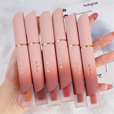 China Waterproof Makeup Lipstick Wholesale Cruelty Free Lasting Silky Non-sticky Cup Velvet Matte Creamy Lip Gloss Matte Lip Mud for sale