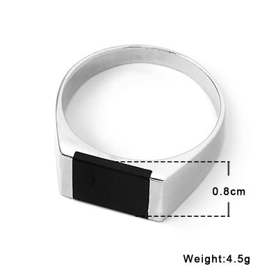 China Classic New Arrival Men's Ring Men's Ring Black Jewelry Sterling Silver 925 CLASSIC for sale