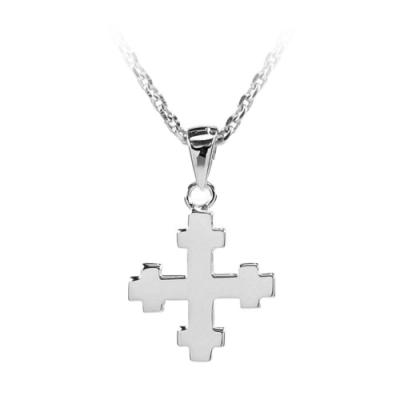 China Plain S925 Religious Silver Cross Pendant Necklace 925 Sterling Silver 925 Silver Jewelry for sale