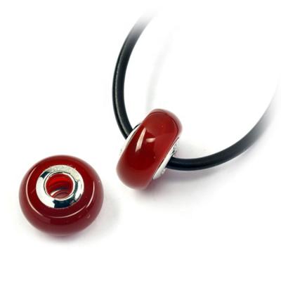 China ZAV-0926 Fashion New Arrivals Custom 925 Sterling Silver Charm Beads With Red Agate Wholesale for sale