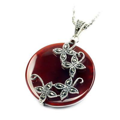 China PKP-0959 Marcasite Ethnic Pendant Silver Jewelry Wholesale Price for sale