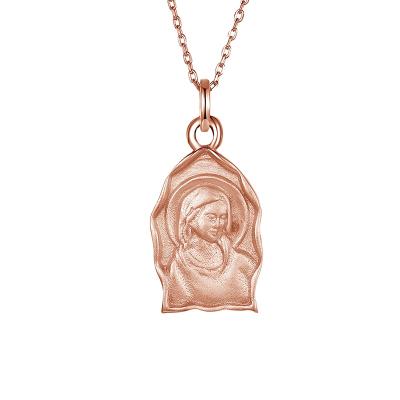 China Newcomer Virgin Mary Religious Charm 925 Sterling Plain Silver Pendant Jewelry for sale