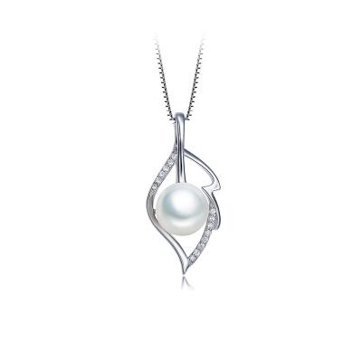 China Freshwater Leaf Pearl Pendant PPA2-016 Design Shape Real Pearl Elegant Jewelry Necklace for sale