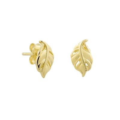 China GS8-393 925 FASHIONABLE Silver Jewelry Simple Leaf Stud Earrings For Women for sale