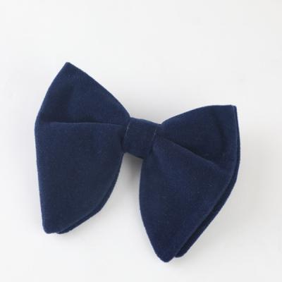 China Morili Cheap Mens Navy Blue Party Wedding Suits Checked Velveteen Oversized Bowties MMTB10 for sale