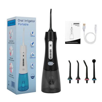 China 2021 Car Dental Flosser 300ml Irrigator Tooth Spa Ipx8 Cordless Oral Ultrasonic Water Flosser for sale