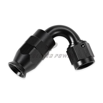 China New Arrival An6 Aluminum 120 Degree PTFE Swivel Hose End AN6 Fuel Fitting for sale