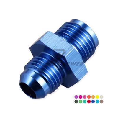 China Wholesale Aluminum Blue Straight Adapter 6 to 5/8 x 18 Thread Inverted Seat Adapter Fitting Please refer to specification for sale